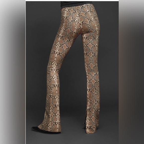 ANINE BING Women’s Python Print Split Cuff Cigarette Pants Size Small - Picture 4 of 12